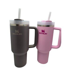 Stanley Quencher H2.0 FlowState 40oz Tumbler With Handle & Straw - Pink & Charco